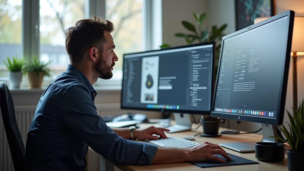 Moderní pracovní prostor zaměřený na responzivní webový návrh